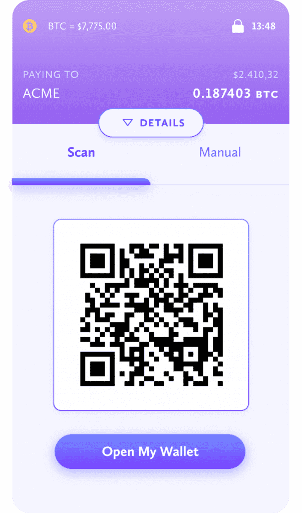 pagamento em cripto da carteira Utrust