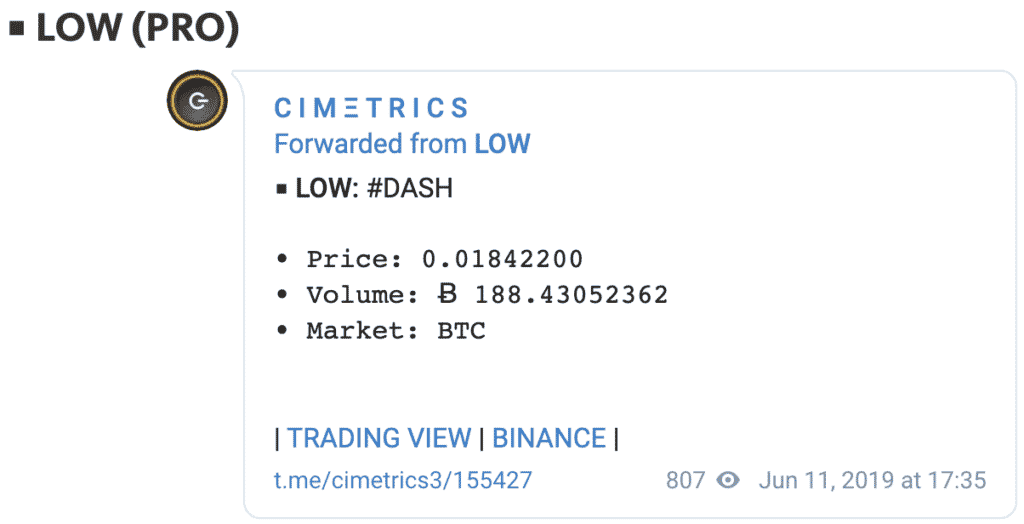 CIMETRICS LOW