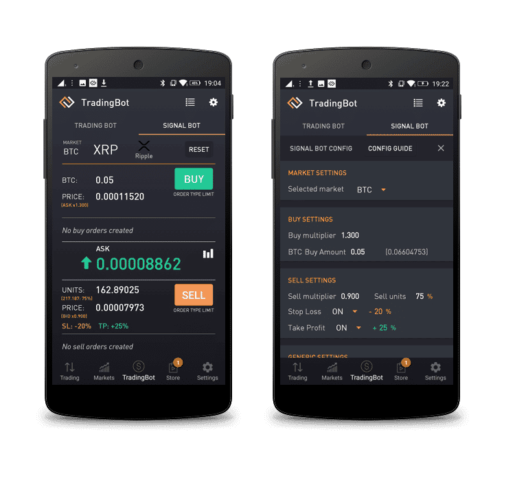 APP para Auto Trader de Cripto