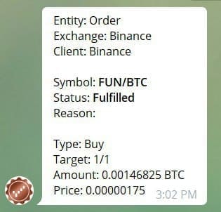 O Auto Trader colocou um novo sinal na Binance