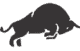 A silhouette of a large bull is displayed against a dark background, evoking the fierce determination of best crypto signals. The bull is depicted in a lowered stance, giving an impression of it charging or preparing to charge.