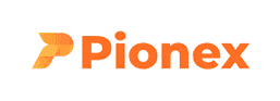 The image showcases the Pionex logo, where "Pionex" is elegantly displayed in orange text. A stylized "P," crafted from geometric shapes and gradient orange tones, sits to the left, echoing sophistication in crypto trading bots.