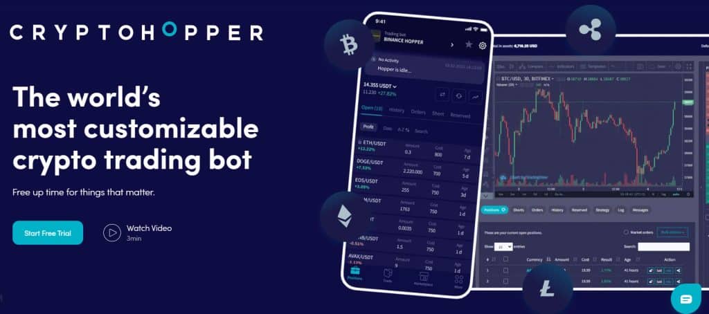 Teste gratuito do bot da Cryptohopper