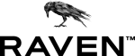 The image shows a logo featuring a black crow perched on a branch. Under the crow, the text "Raven TM" is displayed in black, stylized font. This distinctive logo reflects Raven Signals logo featured for the best crypto signals on telegram..